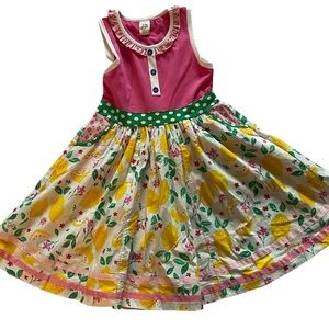 Wildflowers Lemon dress - girls size 8